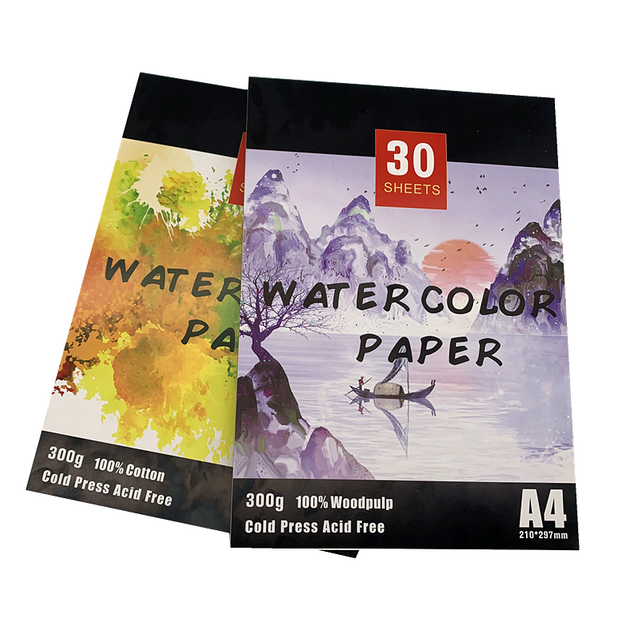 Wholesale 300gsm watercolor paper pad for student drawing