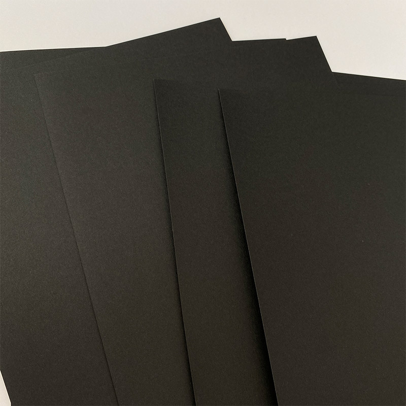 Customized High Quality Solid Paper Black Color Custom Size Thick Luxury Black Cardstock Paper