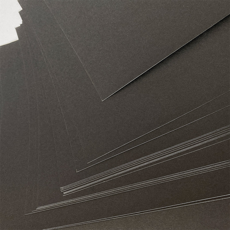 Customized High Quality Solid Paper Black Color Custom Size Thick Luxury Black Cardstock Paper