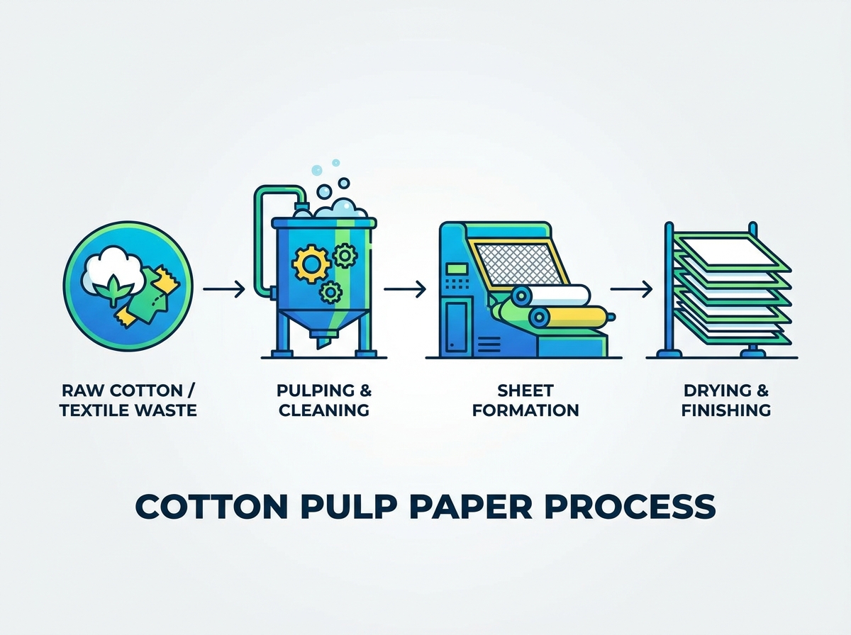Cotton Pulp Paper Manufacturing Process